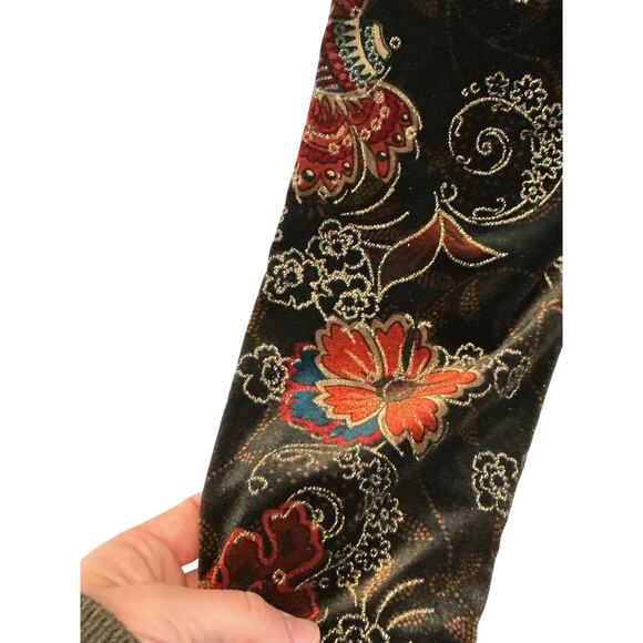 Vintage Coldwater Creek Womens Velvet Jacket Size L Black Fairy Grunge Whimsy - Picture 8 of 8